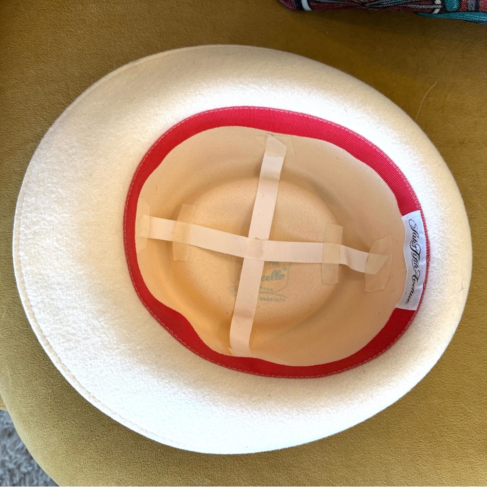 Saks 5th Avenue Cream Wool Fedora - Picture 9 of 11